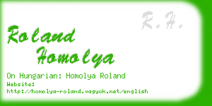 roland homolya business card